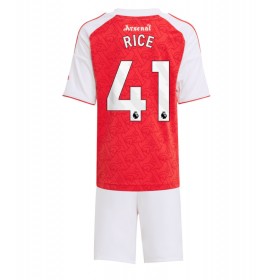 Fotballdrakt Barn Arsenal Declan Rice #41 Hjemmedraktsett 2025-26 Kortermet (+ Korte bukser)